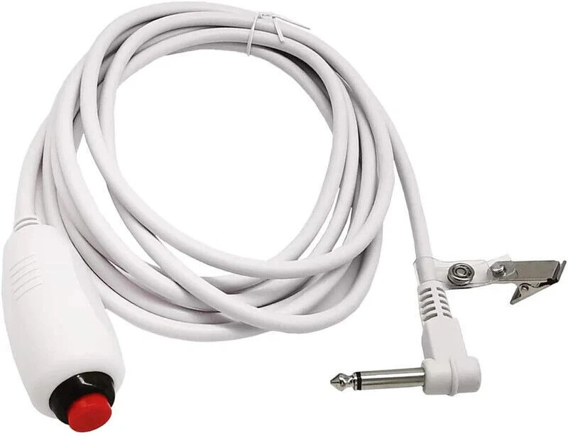 6.35mm 1/4" Phone Plug Cable with Bed Sheet Clip for Nurse Station 3m - Image 1 of 4