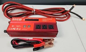 MOVFFGGRM 800W Peak 1600W Power inverter 4 USB 3 AC Outlets Digital Display - Picture 1 of 8