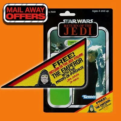 Kenner STAR WARS ESTILO VINTAGE "¡GRATIS! Parche MailAway Oferta 6 x 3,5" El Emperador Foto 1 de 3