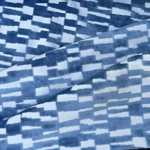 KRAVET CUT VELVET UPHOLSTERY FABRIC 35544.11 MOD VELVET IN MARINE  4.25 YARDS - Picture 1 of 2
