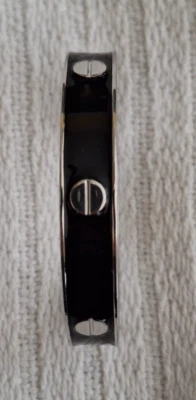 Pulsera Vince Camuto Esmalte Negro Tono Plata Acento Talla 7.5 Foto 1 de 4