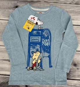 APPAMAN PEANUTS GRAFIK T-SHIRT HELLBLAU MELIERT Kinder Größe 6 neu mit Etikett - Bild 1 von 4