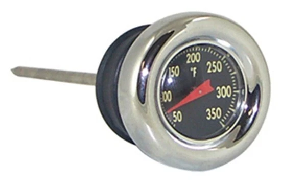 Oil Dipstick Length Temperature Gauge Type W/Black Face For Halrey-Davidsons