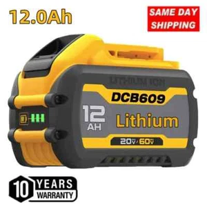 12.0Ah Lithium-ion Battery PACK Replace For DEWALT For 20V 60V MAX DCB609 DCB612 - Picture 1 of 6