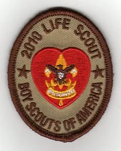 100th Anniv. BSA (2010) Life Rank Patch, Oval Tan, w/ "BSA 2010" Back, Mint! - Picture 1 of 1