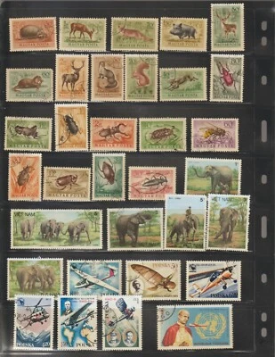 Worldwide Collection 8 Stock Pages Used CTO sets, many Topical / Thematic 200++ - Image 1 of 4