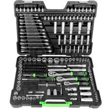 JBM 54034 - MALETÍN DE HERRAMIENTAS DE 216 PIEZAS CON VASOS HEXAGONALES CINCADO