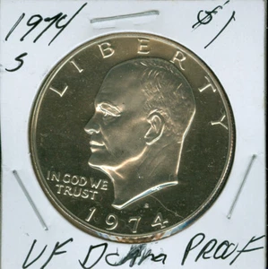 1974 S EISENHOWER DOLLAR 1 $ ULTRA FINEST PERFECT DCAM PROOF * - Bild 1 von 4