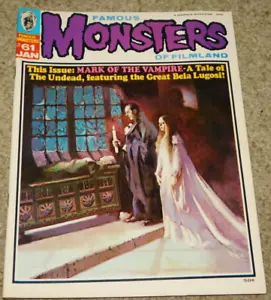 VINTAGE 1970 FAMOUS MONSTERS OF FILMLAND #61 Warren Magazine - Foto 1 di 2