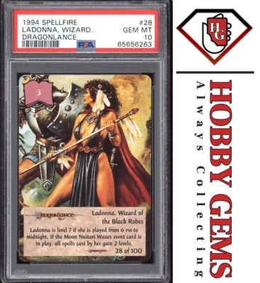 LADONNA, WIZARD OF HE BLACK ROBES PSA 10 1994 Spellfire Dragonlance #28 - Image 1 of 2
