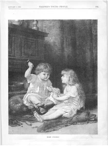 STAMPA INCISIONE HARPER'S 11" X 8" VINTAGE 1888 CHIRURGIA DOMICILIARE - Foto 1 di 2