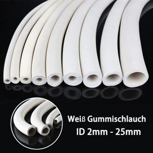 2-25mm Weiß Gummischlauch Vakuumröhre Laborschlauch Luftschlauch Vakuumschlauch - Picture 1 of 9