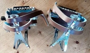 Retro Pedale Retro Plattform vp-365t mit Toeclip & doppelten Lederriemen Neu - Bild 1 von 5