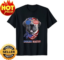 English Mastiff American Flag Shirt Usa Patriotic Dog shirt English Mastiff D.