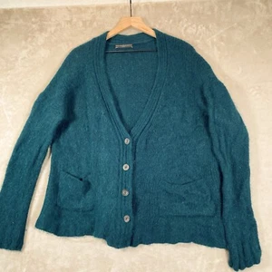 Peruvian Connection Cardigan Sweater Womens XL Baby Alpaca Wool Blend Pockets - Picture 1 of 8