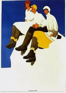 Original vintage poster BALLY SWISS WINTER HIKING SHOES 1924 - Picture 1 of 1