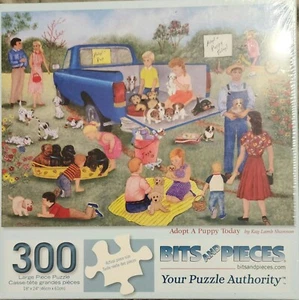 300 pc Jigsaw Puzzle by Bits & Pieces - "Adopt A Puppy Today" (NEW-sealed box) - Picture 1 of 1