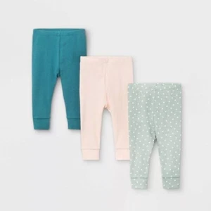 Cloud Island 3 Pack Pants-Teal/Pink/Mint - Girl's Size Newborn-0months NEW - Picture 1 of 2
