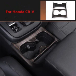 For Honda CR-V CRV 2023 2024 Peach Wood Front Water Cup Holder Frame Cover Trim - Picture 1 of 7