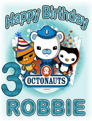 CAMISETA CUMPLEAÑOS OCTONAUTS Personalizada Cualquier Nombre/Edad/Familia Niño a Adulto Foto 1 de 4