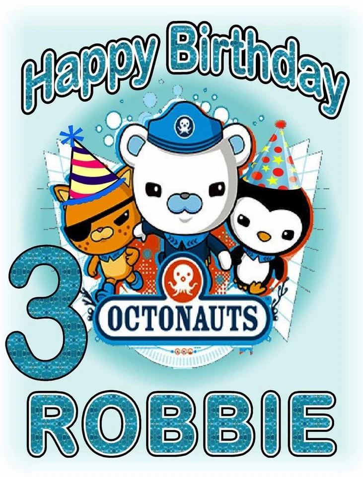 CAMISETA CUMPLEAÑOS OCTONAUTS Personalizada Cualquier Nombre/Edad/Familia Niño a Adulto Foto 1 de 4