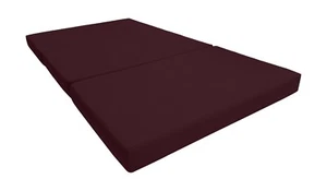 Twin Size Trifold Foam Bed, Shikibuton, Ottoman Mattress 4 x 39 x 75 Burgundy - Picture 1 of 3
