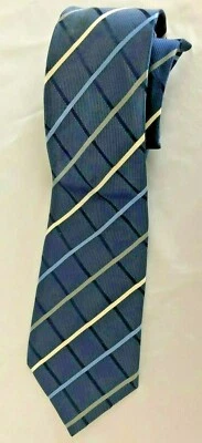 Corbata Donald Trump Signature Collection 3.75X59" seda gris marino blanco  Foto 1 de 3