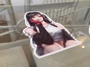 Final Fantasy Gaming Tifa Lockhart "Ponder” Sticker Decals Vinyl ff 7 anime - Picture 1 of 9