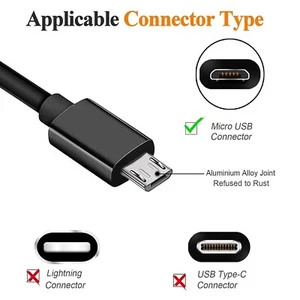 Micro USB Cable 10ft Fast Charging Cord Kindle Fire Samsung Galaxy LG PS4 Xbox - Picture 1 of 5