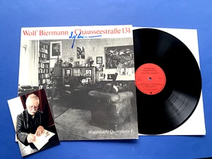 WOLF BIERMANN   In-person  signed signierte Vinyl/LP  12" Autogramm + Foto - Bild 1 von 2