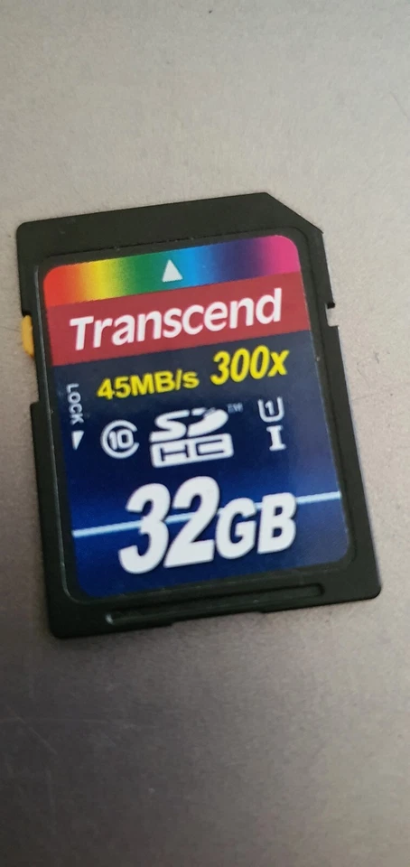 TRANSCEND 32gb SDHC Memory Card Data Storage Class 10 , 45MB/s , 300x , SD - Image 1 of 1