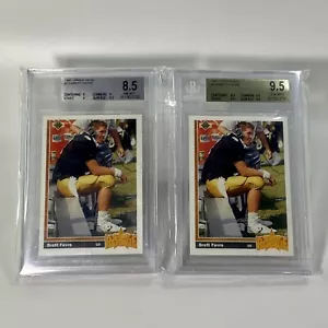 1991 Upper Deck 13 Brett Favre BGS 8.5 & 9.5 Graded 1/29/22 (8 9 9 9.5) & 4x-9.5 - Picture 1 of 4