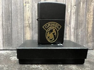 VTG ZIPPO Camel Nightlife Joe Circle Black Matte NOS A-XII RJR  - Picture 1 of 8