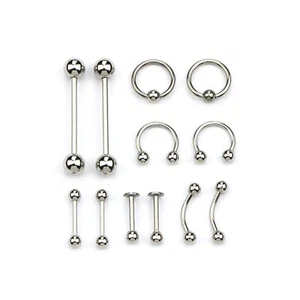 Body Piercing Kit Professional Tool Ear Nose Navel Nipple Lip Needle Set - Picture 1 of 10