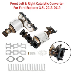 Front Left & Right Manifold Catalytic Converter For 13-2019 Ford Explorer 3.5L P - Picture 1 of 19