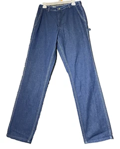 Osh Kosh B'Gosh Blue Jeans Mens Size 33x34 Carpenter Pockets Vintage Cotton NWT - Picture 1 of 21