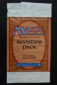 Magic The Gathering MTG EMPTY REVISED BOOSTER PACK WRAPPER No Cards - Picture 1 of 2