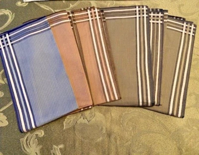 Lote de 14 de colección. Pañuelos HOMBRE de algodón preciosos de 17" nuevos de stock prístinos raros caballero Foto 1 de 4