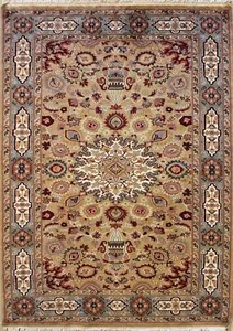 Rugstc 4x6 Pak Perser Beige Vorleger, Handgeknüpft,Ardabil mit Seide/Wollflor - Bild 1 von 5