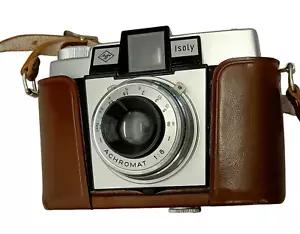 Macchina fotografica vintage Agfa Isoly con custodia in pelle originale borsa made in Germany anni 60 - Foto 1 di 10