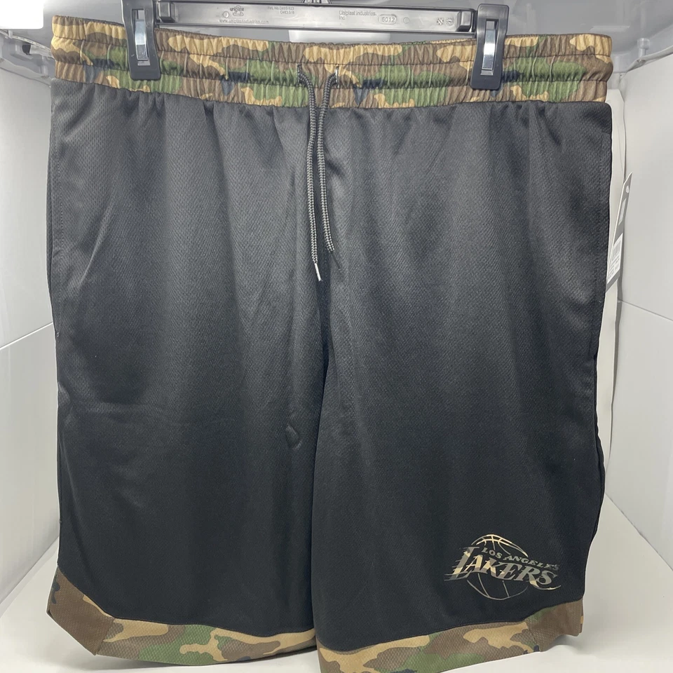 NBA UNK Los Angeles La Lakers Military Camo Mesh Basketball Shorts Medium M