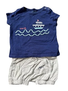 Sommer Set T-Shirt + kurze Hose von Poco Piano in Gr. 74/80 - Junge/neutral - Bild 1 von 3