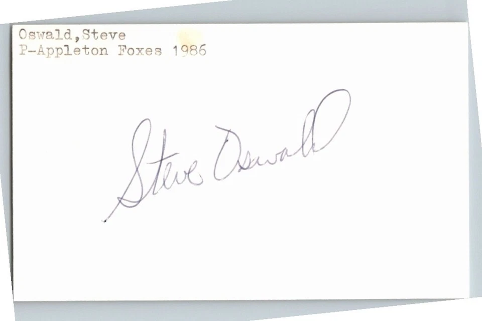 1980's -Steve Oswald- Signed/Autograph/Auto Index Card New York Mets MLB - Image 1 of 1