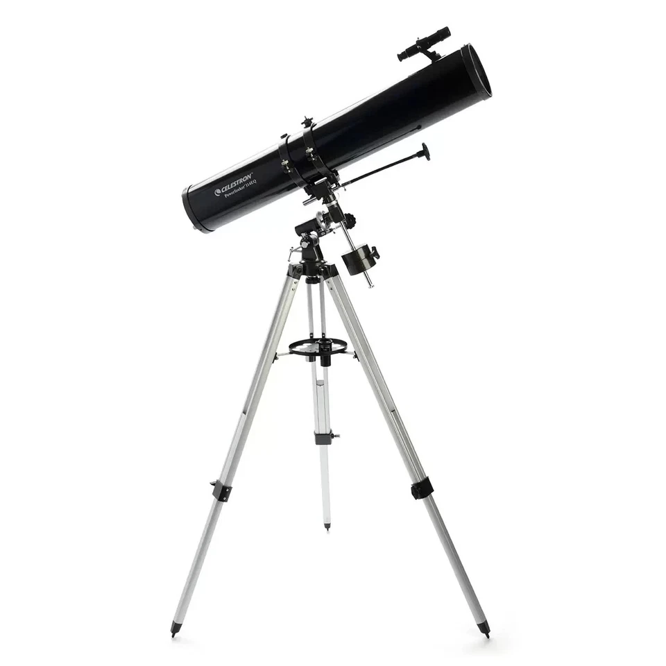Celestron Powerseeker 114EQ Telescope with Motor Drive, Phone Adapter and Moon F - Image 1 of 4
