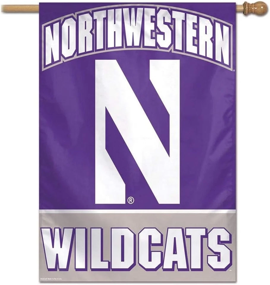 Banner Northwestern Wildcats 28x40 vertical pedido especial Foto 1 de 1