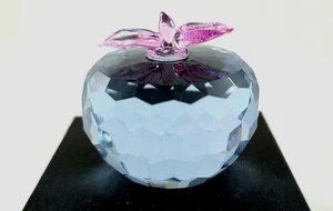 AMETHYST COLORED APPLE PAPERWEIGHT - Picture 1 of 12