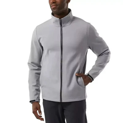 NEW 32 Degrees Heat Men's XL Windbreaker Jacket Light Gray Full Zip - Image 1 of 4