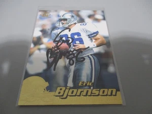 ERIC BJORNSON 1996 PACIFIC NFL FOOTBALL SIGNED CARD IP COWBOYS UW HUSKIES #115 - Picture 1 of 1
