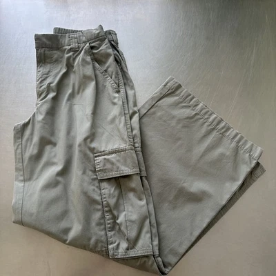 Pantalones H&M Niñas Talla 16 Carga Verde Salvia Pierna Ancha Foto 1 de 4