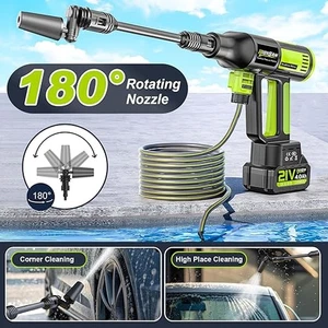 Akku Hochdruckreiniger, highsam Pressure Washer 4-Gang-Modus Max 120Bar, Druckre - Bild 1 von 8